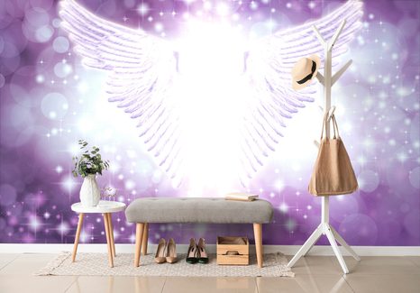 SAMOLEPÍCÍ TAPETA KŘÍDLA S ABSTRAKTNÍMI PRVKY - SAMOLEPÍCÍ TAPETY - TAPETY