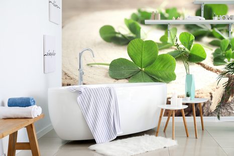 SELBSTKLEBENDE FOTOTAPETE GRÜNES VIERBLÄTTRIGES KLEEBLATT - SELBSTKLEBENDE TAPETEN - TAPETEN