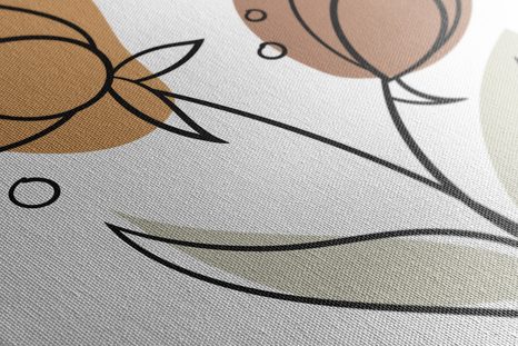 WANDBILD MINIMALISTISCHE BLUME NO3 - BILDER TULPE - BILDER