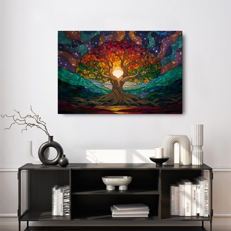 OBRAZ STROM ŽIVOTA V DUHOVÉ KRAJINĚ - OBRAZY STROMY ŽIVOTA - OBRAZY