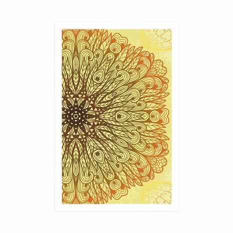 PLAKÁT ZLATÁ ETNICKÁ MANDALA - FENG SHUI - PLAKÁTY