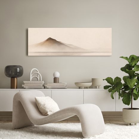TABLEAU SUR TOILE – SILHOUETTE PAISIBLE DES MONTAGNES - TABLEAUX DE MONTAGNE - TABLEAUX