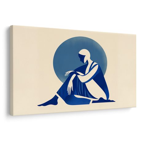 OBRAZ ŽENA V MODRÉM KLIDU - OBRAZY ŽENY - OBRAZY