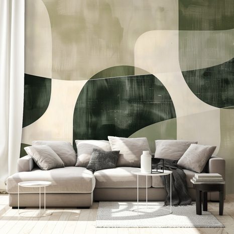 TAPET ARCURI VERZI ABSTRACTE - TAPET ABSTRACT - TAPETURI