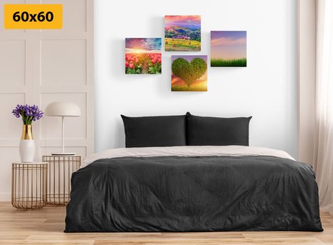 BILDER-SET NATUR IN PASTELLFARBEN - BILDERSETS - BILDER