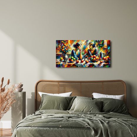 OBRAZ DVĚ ŽENY S JABLKY - OBRAZY ŽENY - OBRAZY