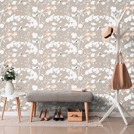 CARTA DA PARATI AUTOADESIVA – CINGUETTIO DEGLI UCCELLINI - CARTA DA PARATI AUTOADESIVE - CARTA DA PARATI