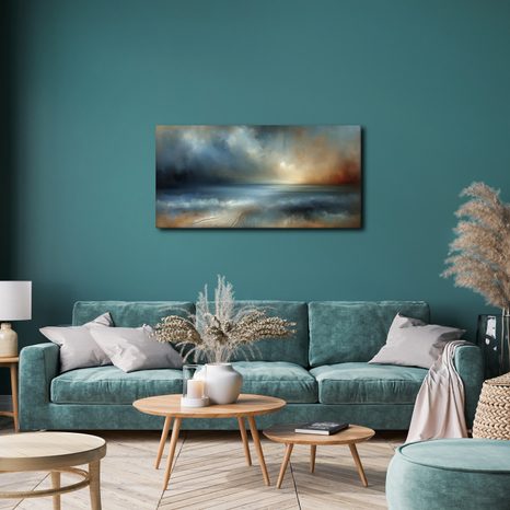 OBRAZ KLIDNÉ MOŘE V ABSTRAKCI - OBRAZY VÝCHOD A ZÁPAD SLUNCE - OBRAZY