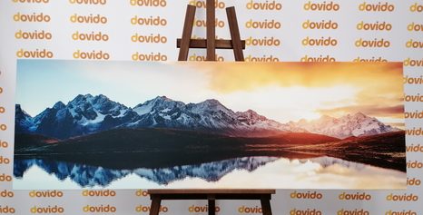 OBRAZ SKVOSTNÝ ZÁPAD SLUNCE V HORÁCH - OBRAZY PŘÍRODY A KRAJINY - OBRAZY