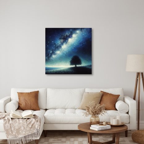 OBRAZ OSAMĚLÝ STROM ŽIVOTA A GALAXIE - OBRAZY STROMY ŽIVOTA - OBRAZY