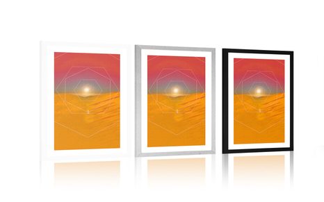 PLAKÁT S PASPARTOU PESTROBAREVNÁ SOUHRA - MOTIVY Z NAŠÍ DÍLNY - PLAKÁTY