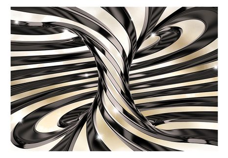 CARTA DA PARATI FOTOGRAFICA VORTICE IN BIANCO E NERO - CARTA DA PARATI - 🔥 SVENDITA TOTALE