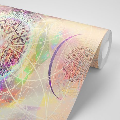 SELBSTKLEBENDE TAPETE MANDALA IM INTERESSANTEN DESIGN - SELBSTKLEBENDE TAPETEN - TAPETEN