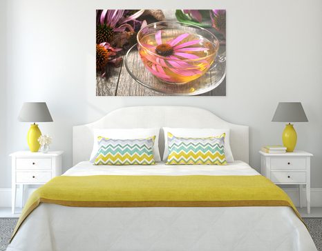 WANDBILD TASSE KRÄUTERTEE - BILDER VON ESSEN UND GETRÄNKEN - BILDER