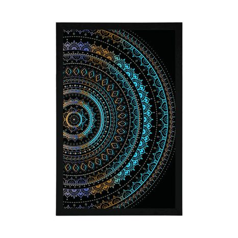 PLAGÁT MANDALA SO VZOROM SLNKA - FENG SHUI - PLAGÁTY