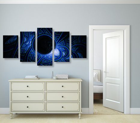 5-DIJELNA SLIKA TAJANSTVENI UZORCI - APSTRAKTNE SLIKE - SLIKE