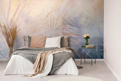 TAPETE BLÄTTER IN SCHÖNEN FARBVARIANTEN - TAPETEN BLÄTTER - TAPETEN