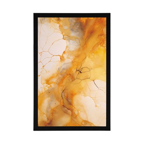 PLAKAT ŽUTI MRAMOR - MRAMORNA APSTRAKCIJA - PLAKATI