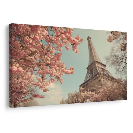 OBRAZ EIFFELOVA VĚŽ V RŮŽOVÉM KVĚTU - OBRAZY PAŘÍŽ - OBRAZY