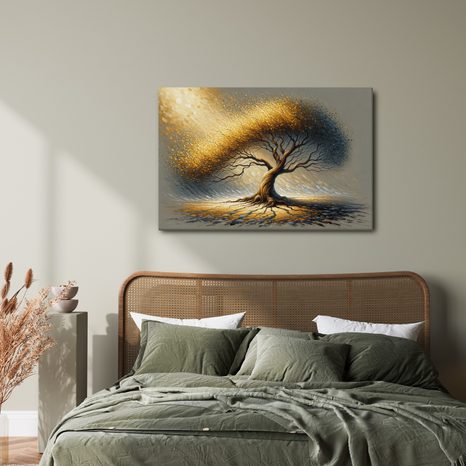 OBRAZ ZLATÝ STROM ŽIVOTA VE VĚTRU - OBRAZY STROMY ŽIVOTA - OBRAZY