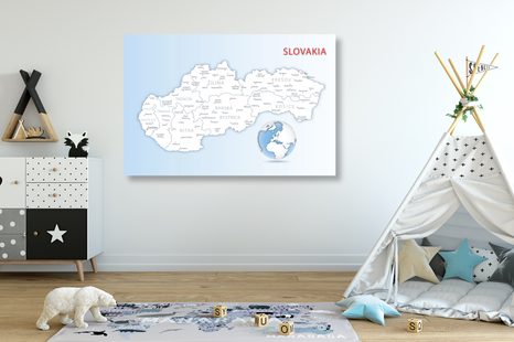 TABLOU HARTĂ A REPUBLICII SLOVACE - TABLOURI CU HĂRȚI - TABLOURI