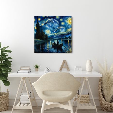 WANDBILD MAGISCHE NACHT AUF DEM WASSER - BILDER VON NATUR UND LANDSCHAFT - BILDER