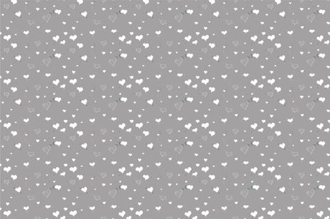 CARTA DA PARATI – CUORICINI BIANCHI ADORABILI - CARTA DA PARATI BAMBINI - CARTA DA PARATI