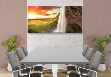 OBRAZ MAJESTÁTNÍ VODOPÁD NA ISLANDU - OBRAZY VODOPÁD - OBRAZY
