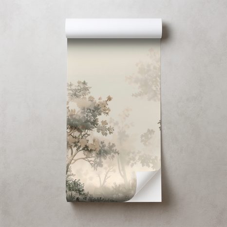 FOTOTAPET AUTOADEZIV PEISAJ FORESTIER MINIMALIST - TAPET COPACI - TAPETURI