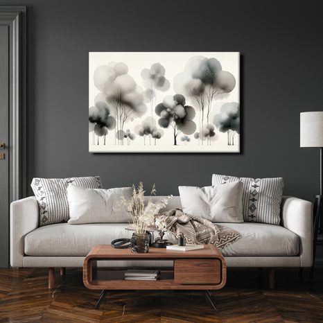 OBRAZ JEMNÝ STROM ŽIVOTA V MLZE - OBRAZY STROMY ŽIVOTA - OBRAZY