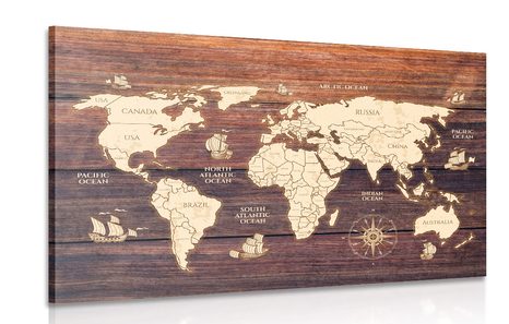 PICTURE MAP ON WOOD