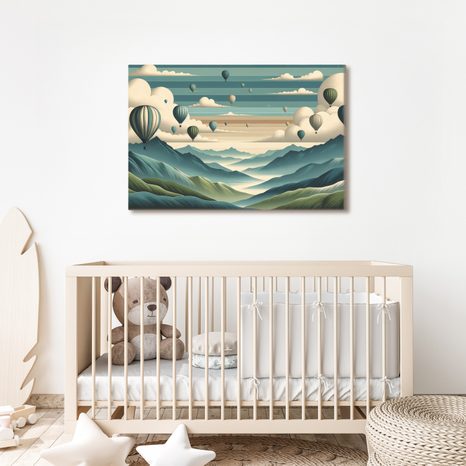 OBRAZ BALÓNY NAD HORSKOU KRAJINOU - OBRAZY HORY - OBRAZY