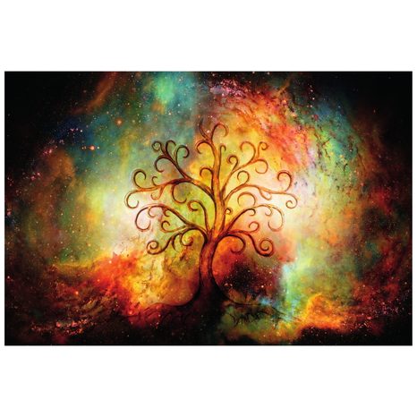 TAPETA STROM ŽIVOTA S ABSTRAKCÍ VESMÍRU - TAPETY FENG SHUI - TAPETY