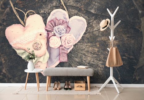 SAMOLEPÍCÍ FOTOTAPETA HANDMADE SRDÍČKA NA PAŘEZU - SAMOLEPÍCÍ TAPETY - TAPETY