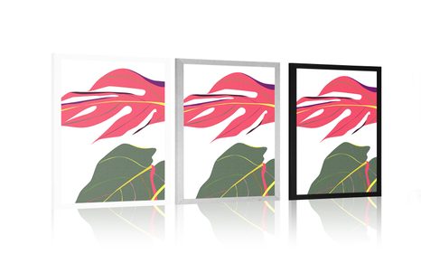 POSTER PASTELLFARBENE MONSTERA - MOTIVE AUS UNSERER WERKSTATT - POSTER