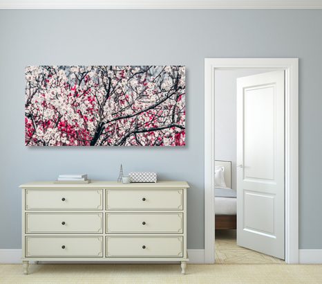 TABLEAU SUR TOILE – FLEURS DE PÊCHER - TABLEAUX DE FLEURS - TABLEAUX