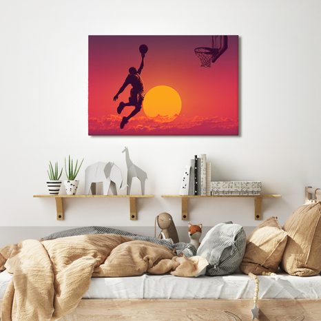 OBRAZ BASKETBALISTA VE ZLATÉM ZÁPADU - OBRAZY LIDÍ - OBRAZY