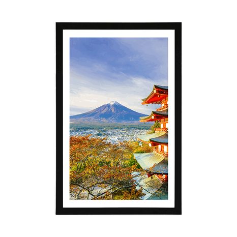 POSTER – VISTA SULLA PAGODA CHUREITO E SUL MONTE FUJI - NATURA - POSTER