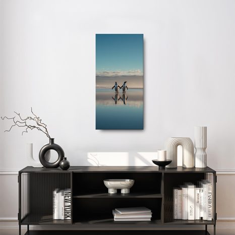 OBRAZ TUČŇÁCI V ZIMNÍ KRAJINĚ - OBRAZY MOŘE A PLÁŽ - OBRAZY