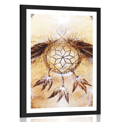 POSTER WITH MOUNT INDIAN DREAM CATCHER - FENG SHUI - POSTERS