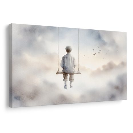 OBRAZ CHLAPEC NA HOUPAČCE - OBRAZY LIDÍ - OBRAZY