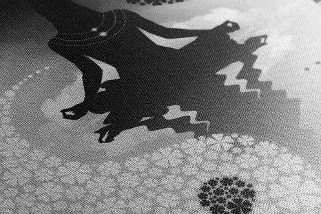 OBRAZ JIN A JANG JÓGA V ČERNOBÍLÉM PROVEDENÍ - ČERNOBÍLÉ OBRAZY - OBRAZY