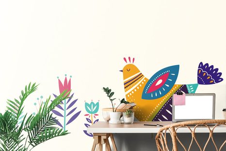 TAPETA PŘÍRODA V LIDOVÉM NÁDECHU - VINTAGE A RETRO TAPETY - TAPETY