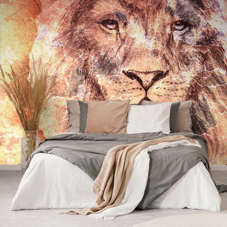 SELF ADHESIVE WALLPAPER VIEW OF A LION - SELF-ADHESIVE WALLPAPERS - WALLPAPERS