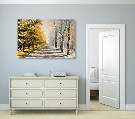OBRAZ PODZIMNÍ ALEJ STROMŮ - OBRAZY PŘÍRODY A KRAJINY - OBRAZY
