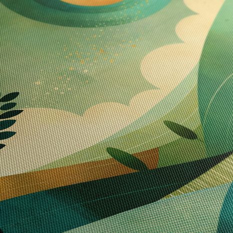 WANDBILD VOM LEBENSBAUM IN DER LANDSCHAFT - BILDER BÄUME UND LAUB - BILDER