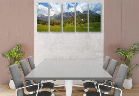5-DÍLNÝ OBRAZ MALEBNÉ RAKOUSKO - OBRAZY PŘÍRODY A KRAJINY - OBRAZY