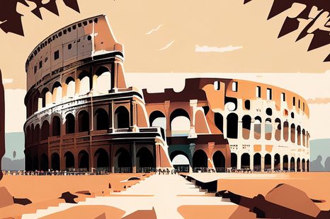 QUADRO SU TELA – COLOSSEO A ROMA - STAMPE E QUADRI - 🔥 SVENDITA TOTALE