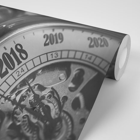 SAMOLEPÍCÍ FOTOTAPETA ČERNOBÍLÉ KAPESNÍ HODINKY - SAMOLEPÍCÍ TAPETY - TAPETY