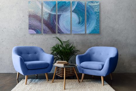 TABLOU 5-PIESE LINII ABSTRACTE MODERNE - TABLOURI ABSTRACTE - TABLOURI